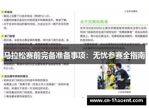 马拉松赛前完备准备事项：无忧参赛全指南